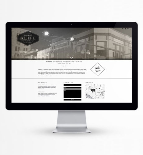 Keife and co wine shop new orleans single page web design  large