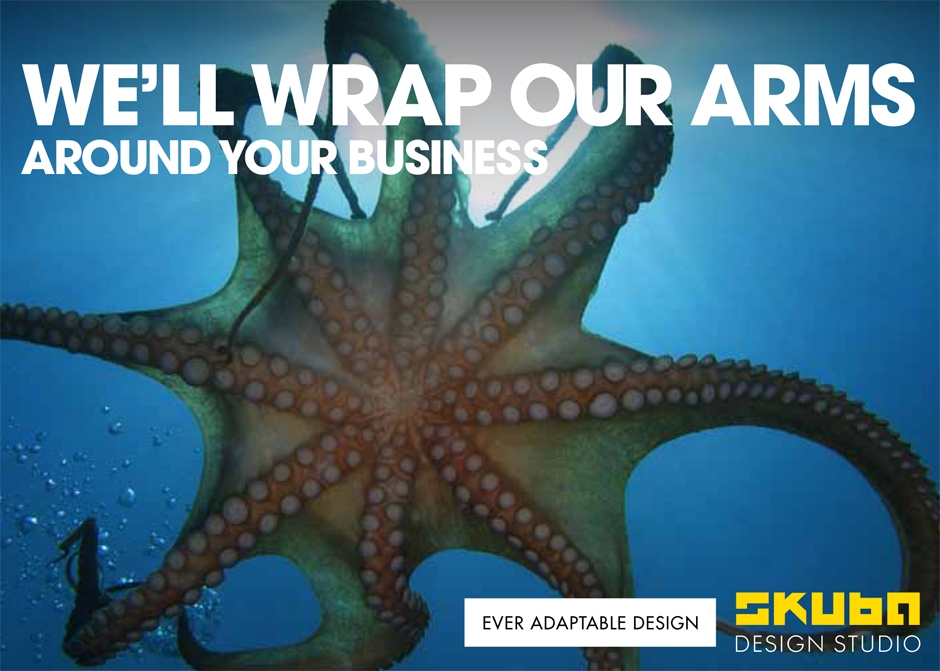 Octopus postcard new orleans small business marketing campaign graphic design  large