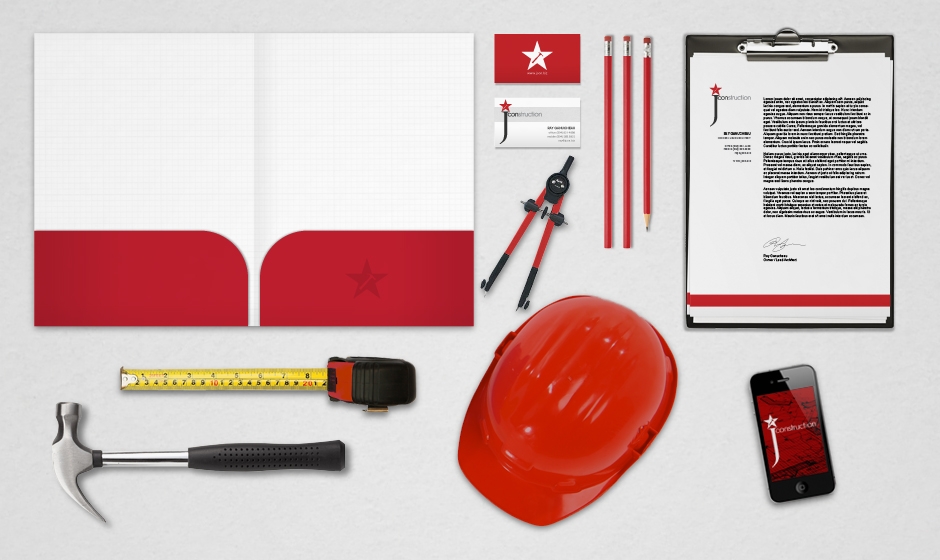 Jcon-construction-new-orleans-stationary-folder-hammer-ruler-helmet-iphone-compas-business-cards-pencils-logo  large