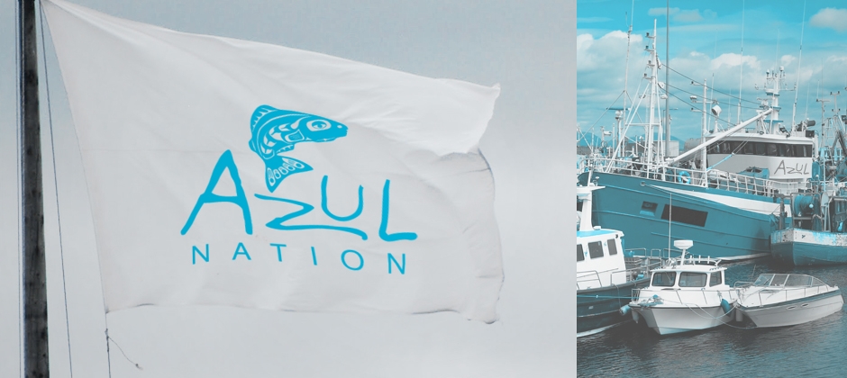 Azul-nation-logo-on-flag-boats-in-ship-yard  large